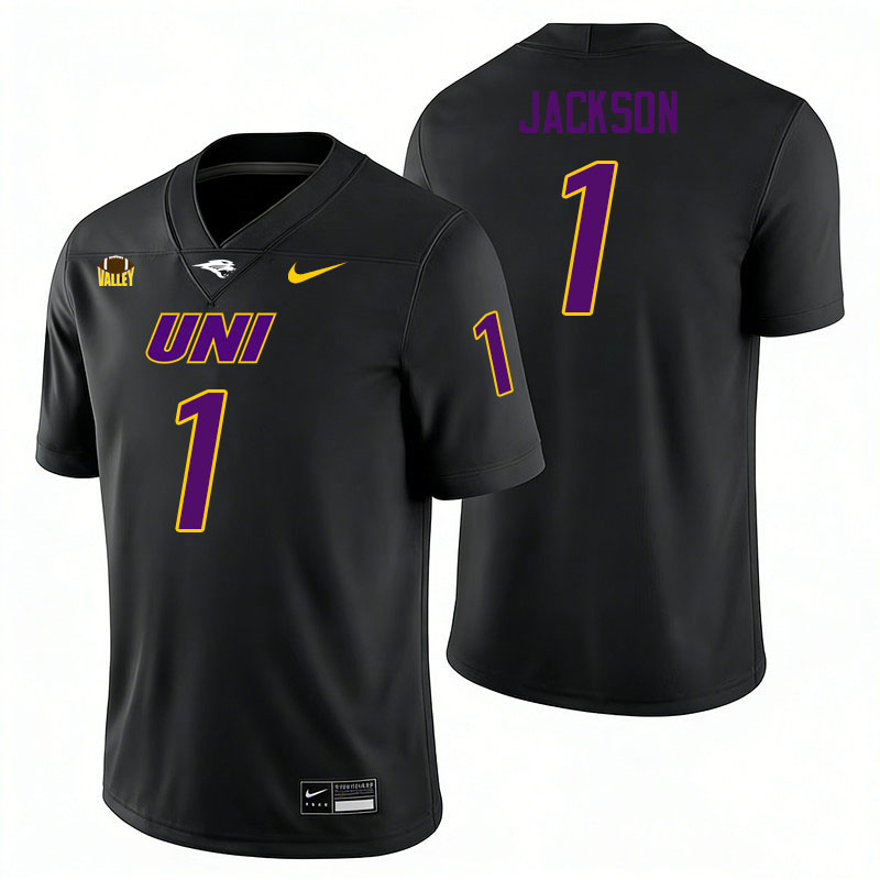 Northern Iowa Panthers #1 Bill Jackson College Football Jerseys,Uniforms-Black